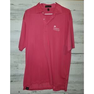 Peter Millar HUMANA CHALLENGE Pink 100% Cotton Polo Shirt Men's Large Golf PGA